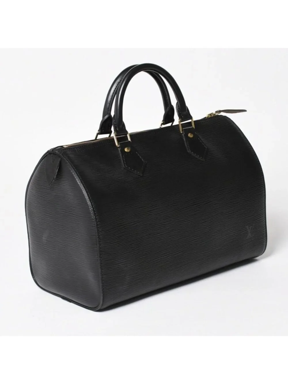 Louis Vuitton Speedy 30 Handbag Epi Leather Black Gold